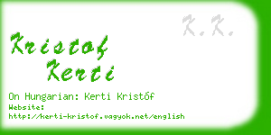 kristof kerti business card