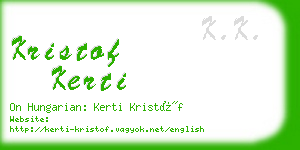 kristof kerti business card